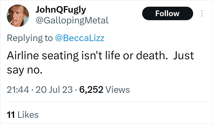 "My Life Is Not Expendable For Your Own Convenience": Woman's Unwilling To Swap Seats With Moms