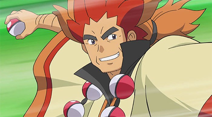 Alder holds Poke Ball in his hand and prepares to throw - 51