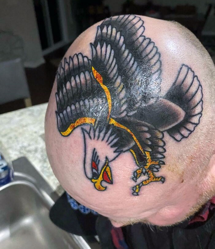 So This Eagle-Headed Clown Tried To Hit On My Friend. She Asked If He Had Tattoos