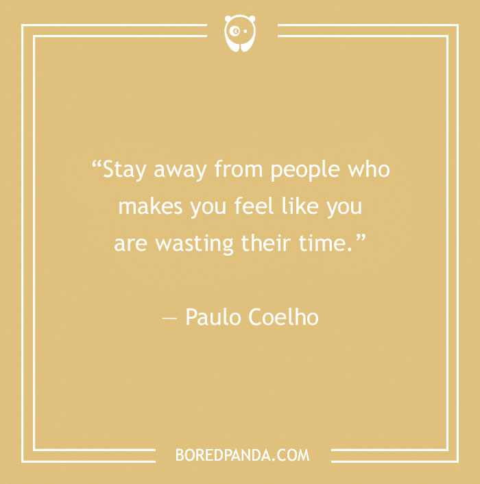 Quote about fake people by Paulo Coelho on a beige background.