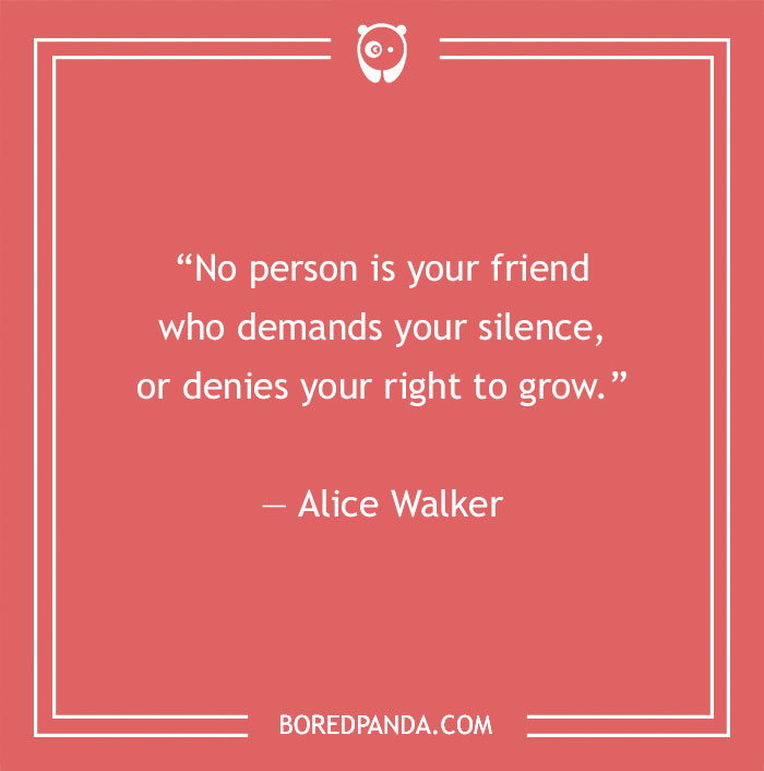 Quote about fake people by Alice Walker on a pink background.