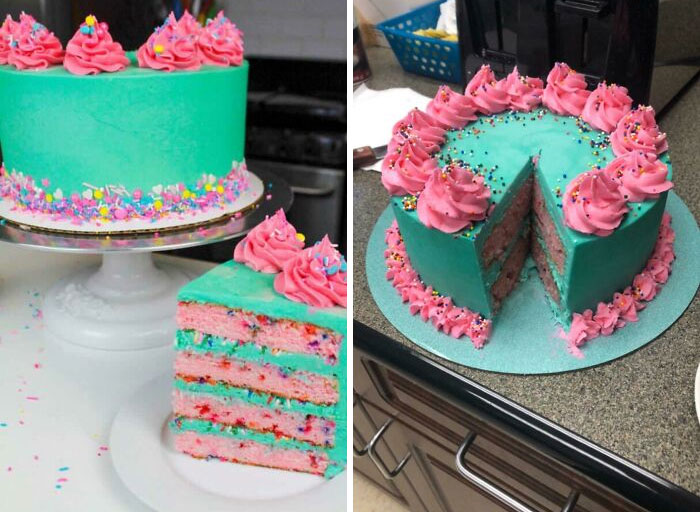 Followed Chelsweets (Left) And Mine (Right)