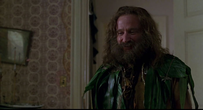Robin williams with a beard in jumanji - 3