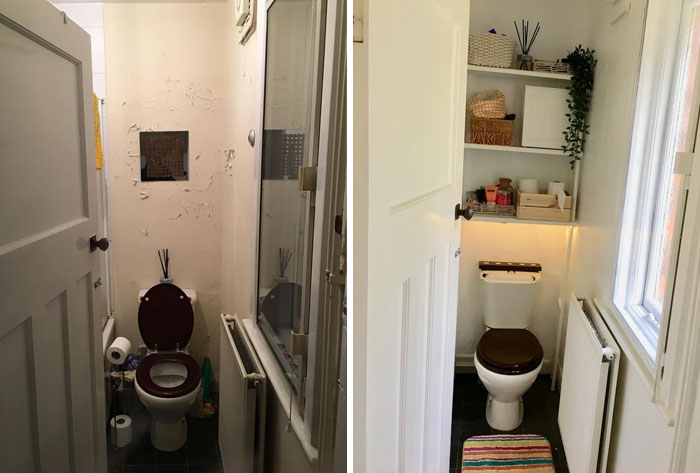 My Depressing Bathroom Is Less Depressing!