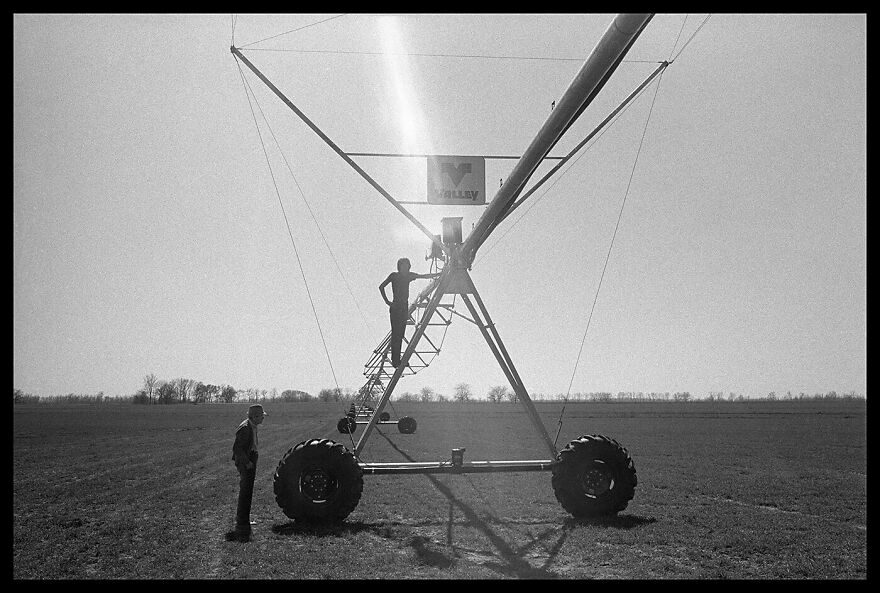 Granddaddy And Lind With Irrigation System