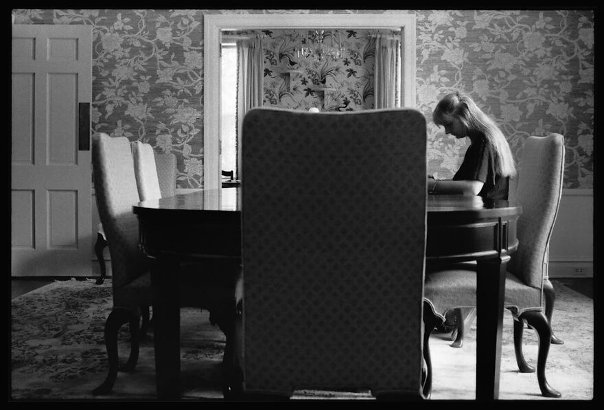 Self-Portrait At Dining Room Table