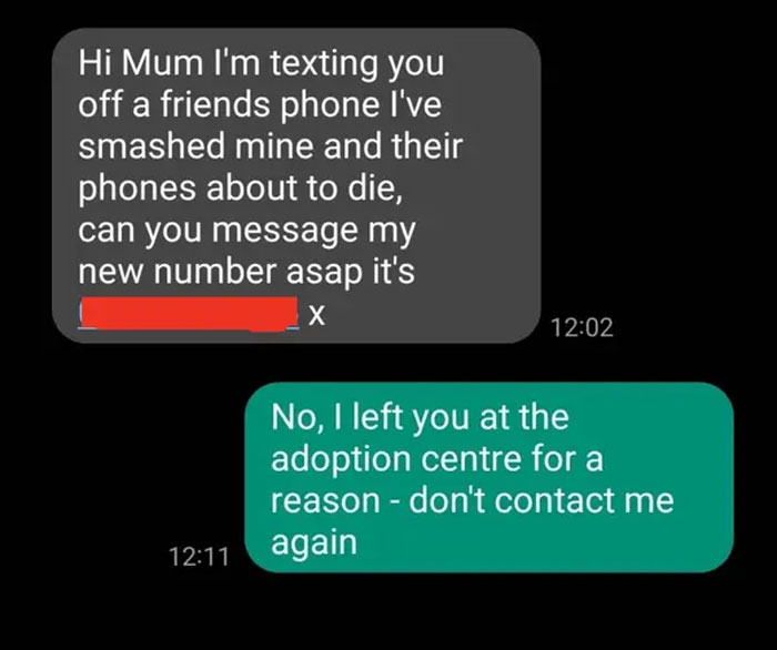 Text message exchange exposing scammers who got baited and destroyed by the people they targeted in a prank conversation.