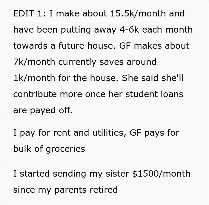 Man Has Had It With GF Controlling His Finances, Dumps Her When She Says His Sister Is Scamming Him