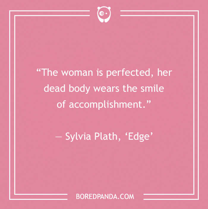 Sylvia Plath quote on depression 