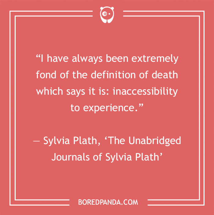 Sylvia Plath quote on death 