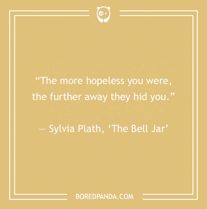 Sylvia Plath quote on depression 