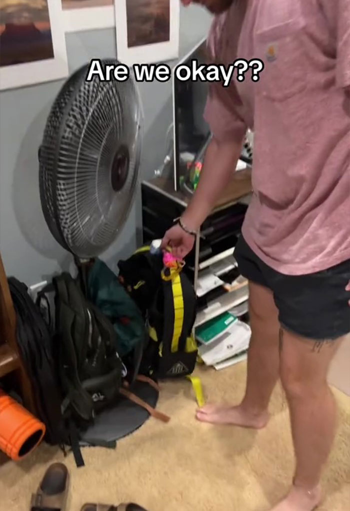 Creator Sparks Massive Debate Over Adults Wearing Backpacks