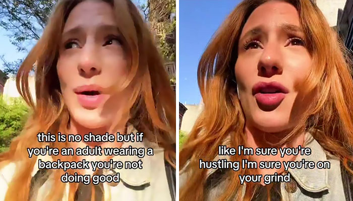 Creator Sparks Massive Debate Over Adults Wearing Backpacks