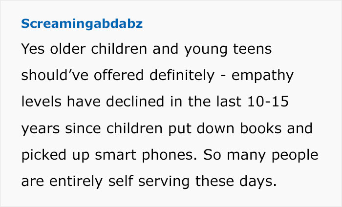 Woman Complains None Of The Kids On A Bus Offered Their Seat To An Elderly Passenger, Gets Perspective