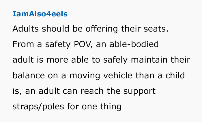 Woman Complains None Of The Kids On A Bus Offered Their Seat To An Elderly Passenger, Gets Perspective