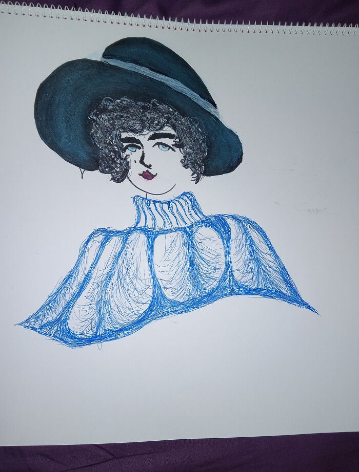 I Know This Isn't Very Good, But I Did It Entirely With My Left Hand (I'm Right Handed) Because My Right Wrist Is Still Injured, And This Is The First Finished Art Of Any Kind I've Done In Months