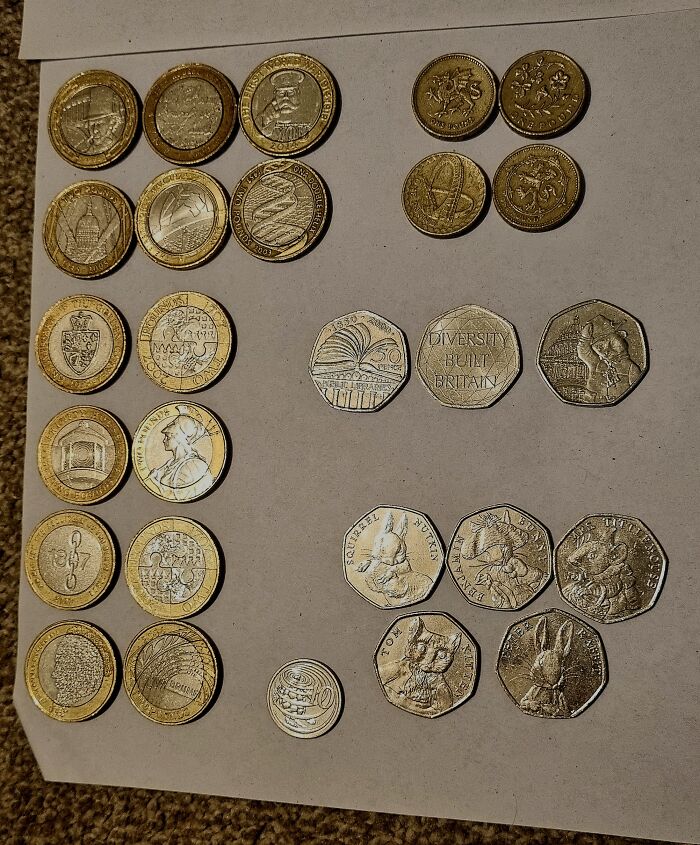 Somehow I've Ended Up With A Whole Bunch Of Commemorative Coins (And A Random One From The Cayman Islands But It Has A Turtle On It So Its Cool)