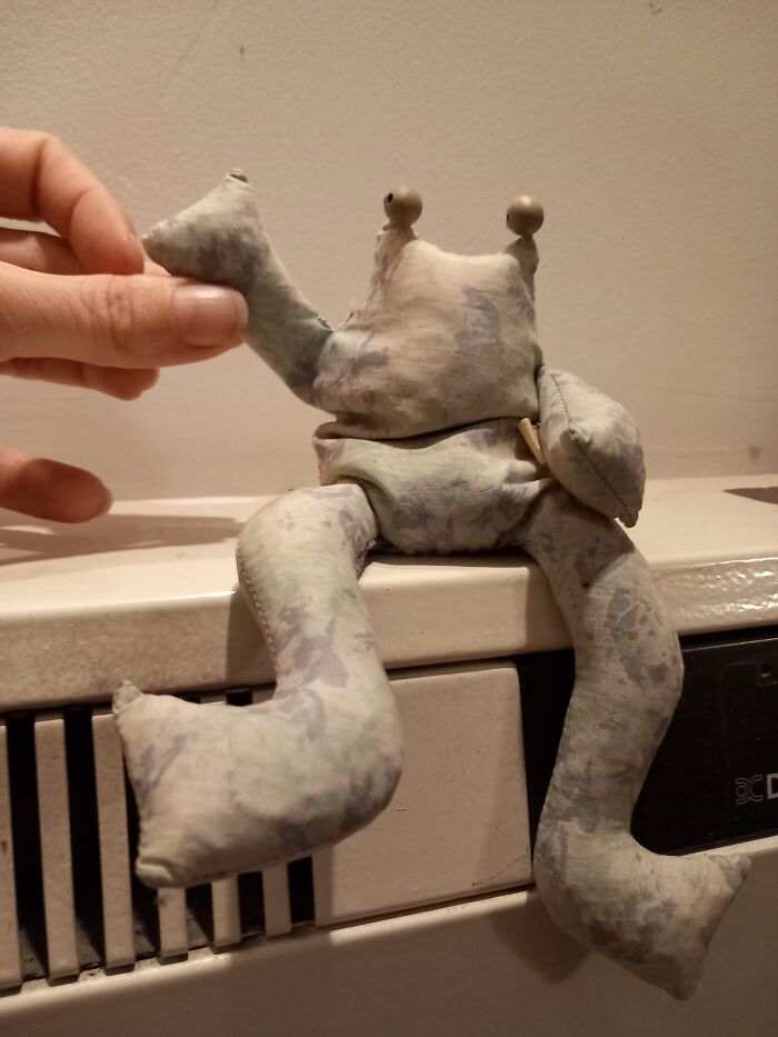 This Is Gorf, A Family Heirloom. He's Called Gorf Because Either Side, He Still Looks Like A Frog. Gorf = Frog Backwards