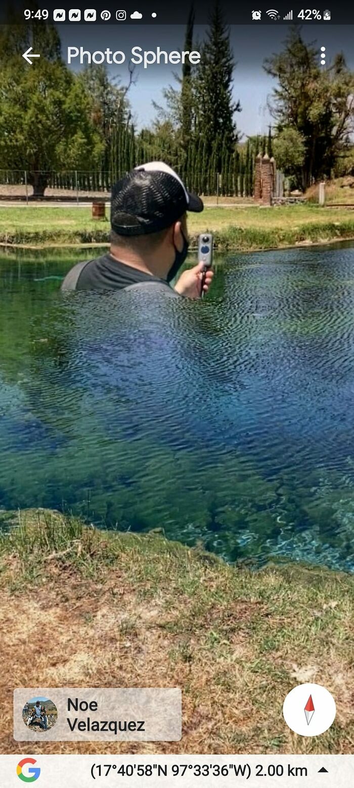 I Found This "Man Emerging From Water" By Accident On Google Earth