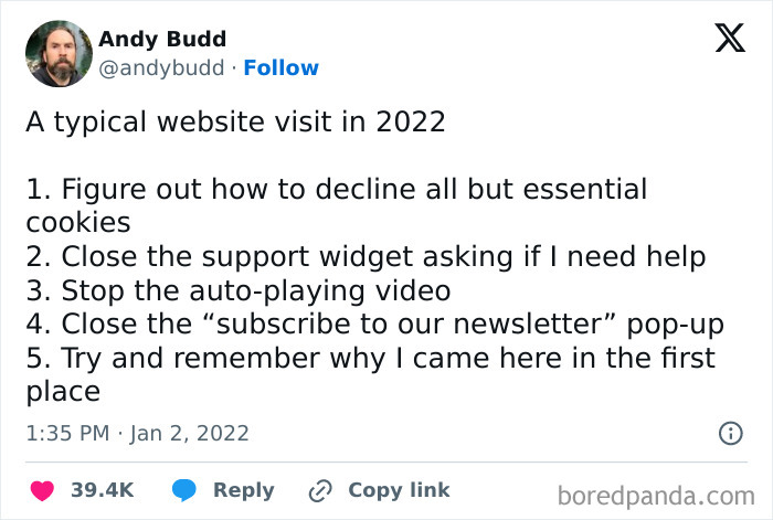 Please Reduce These Things, Web Devs