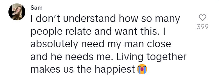 Woman Breaks Down Her Unconventional Living Arrangement With Her Partner, And People Have Thoughts