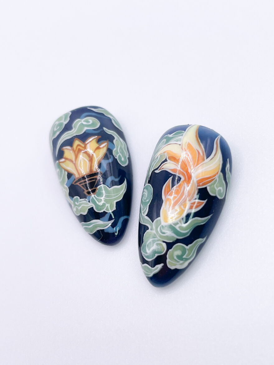 Genshin Impact - Lantern Rite Event Inspired Nail Art Set
