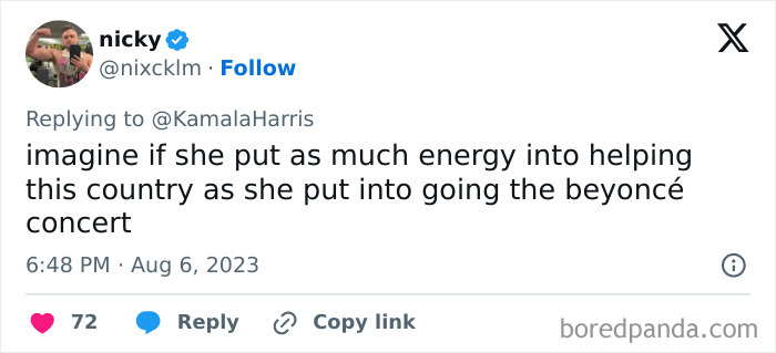 Vice President Kamala Harris Makes People React After Attending Beyoncé Show In A Gold Shirt Vice President Kamala Harris Makes People React After Attending Beyoncé Show In A Gold Shirt