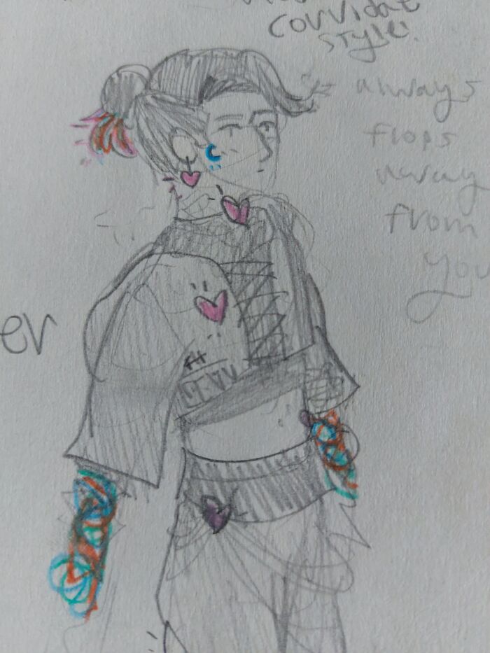 My Most Recent Sketch Of An Oc That Doesn't Suck Massively