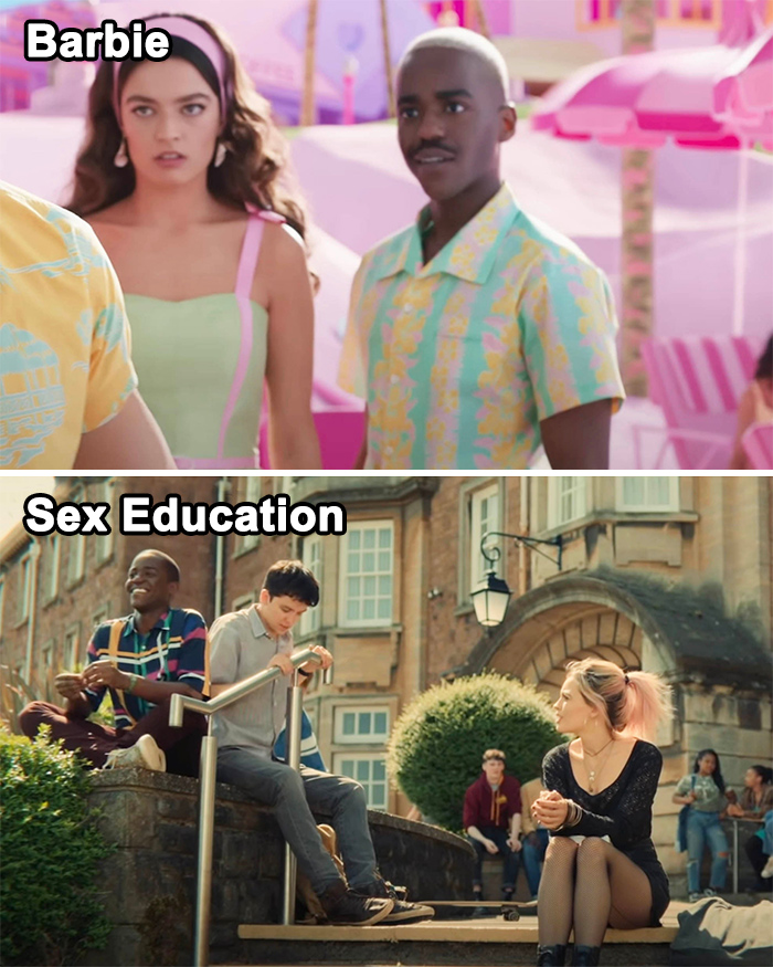 At The End Of The Movie, When The Kens And Barbies Reunite, Ncuti Gatwa's Ken Says He Just Misses His Friend Barbie, And It's Physicist Barbie, Who Is Played By Emma Mackey