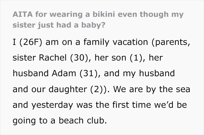 Woman Demands Sister Cover Up Her Bikini, Throws A Fit When She Refuses