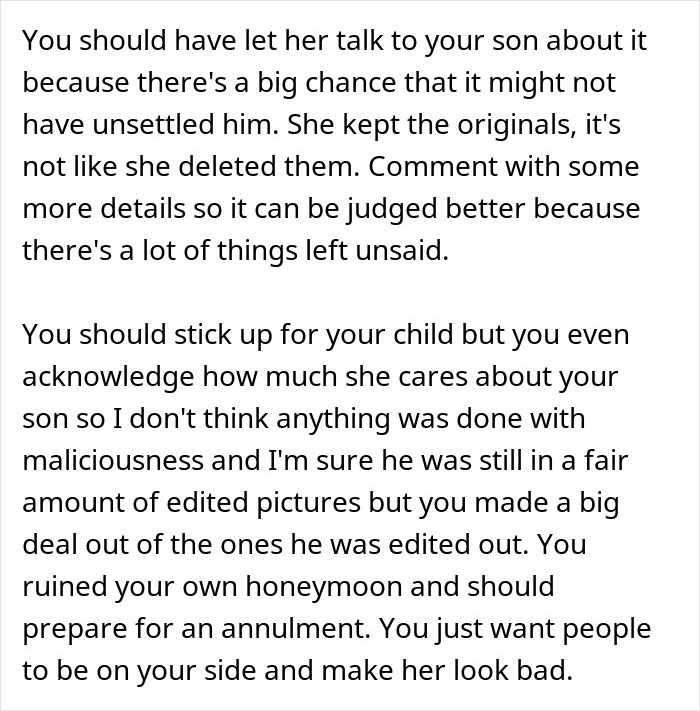 "She Hasn't Stopped Crying": Man Cancels Honeymoon After Wife Edited His Son Out Of Wedding Pics