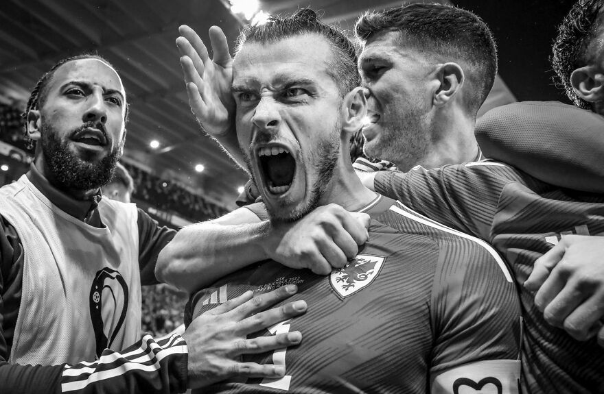 Football - Category Winner, Silver: "Bale Celebrates" By Tom Jenkins