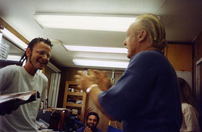 Fisher Stevens And Dennis Hopper On The Set Of Super Mario Bros. (1993)