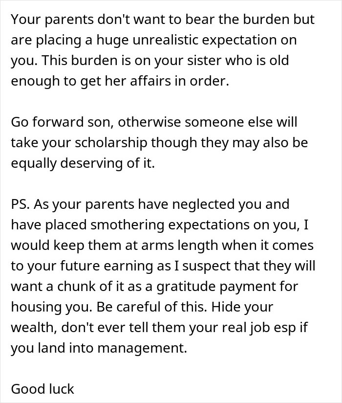 Family Expects This Woman To Delay College To Help With Her Sister's Baby