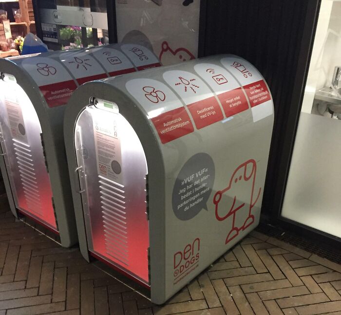 This Stall For Your Dog Outside A Supermarket In Copenhagen