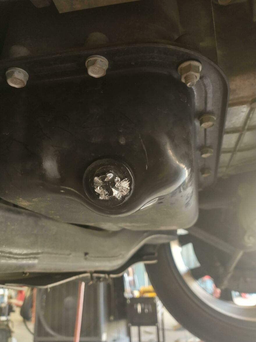 Customer Does His Own Oil Changes. Said He Rounded The Plug Off.