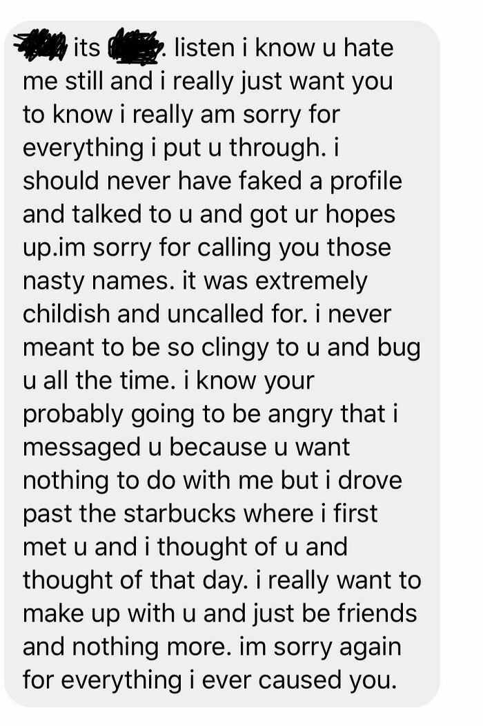 3 Years After I Blocked Him For Stalking Me