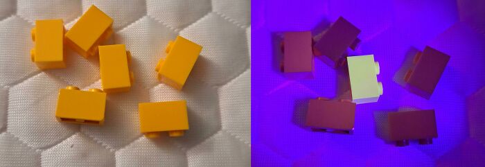 These LEGO Bricks Are The Same Color... Except Under A Blacklight