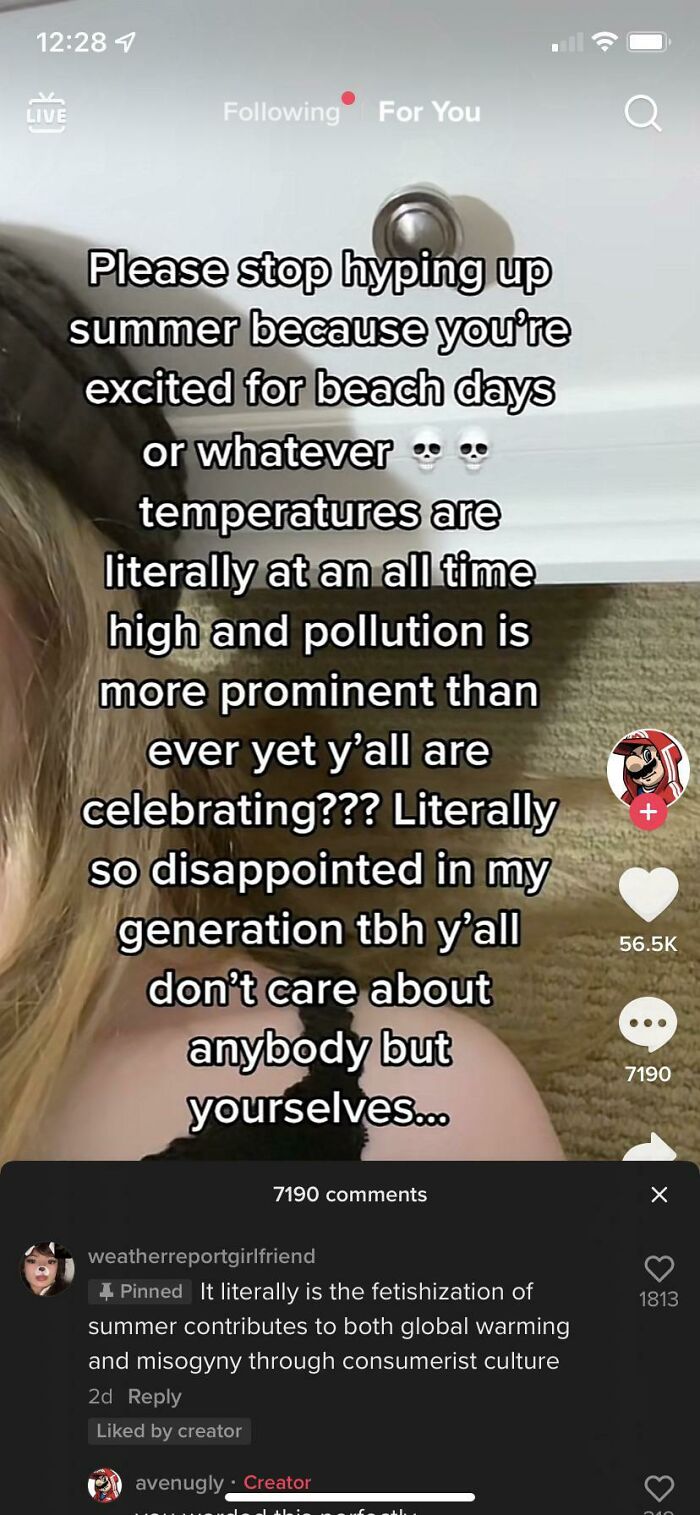 Hey Guys Don’t Go To The Beach Or You’re Promoting Global Warming😡😡