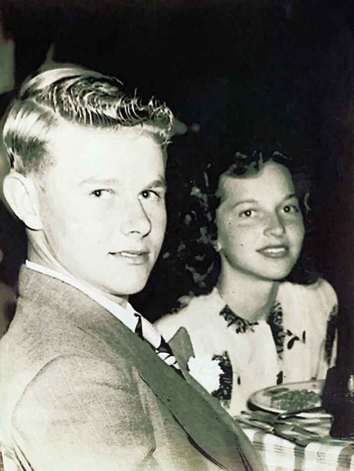 My Great Grandparents, Together Since High School. This Was About 1945, She Passed Away Last Year