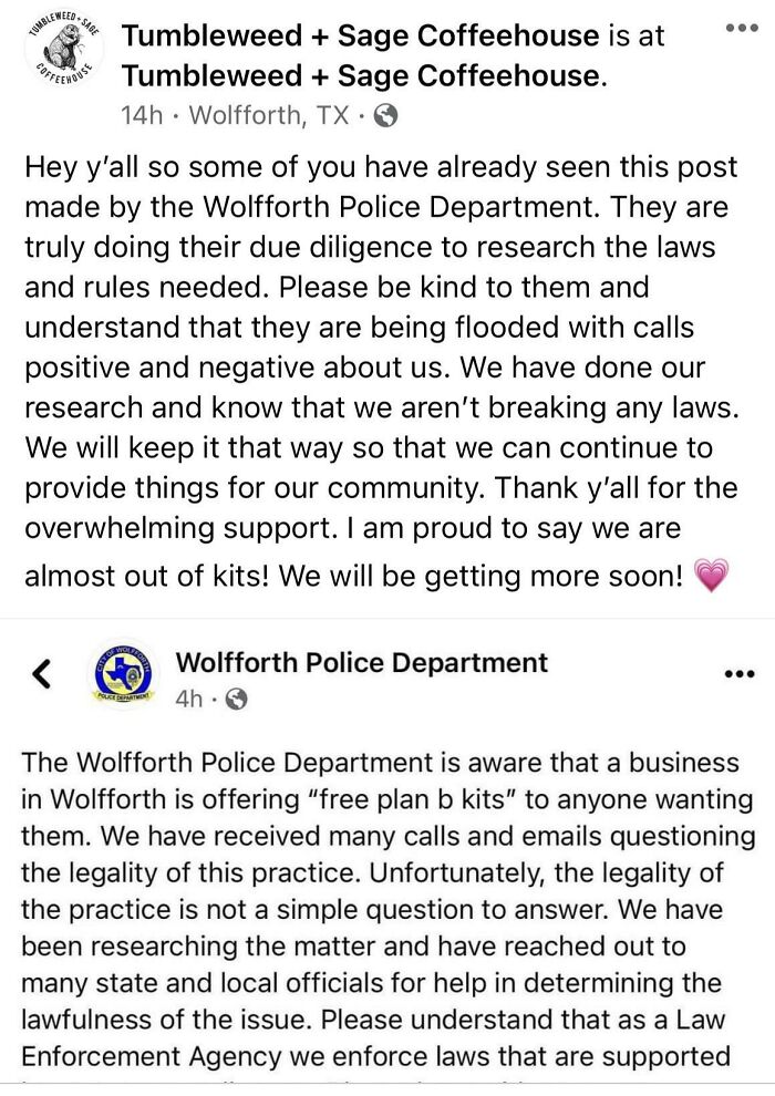 Texas Coffee Shop Under Fire For Providing Plan B Through Jane’s Due Process