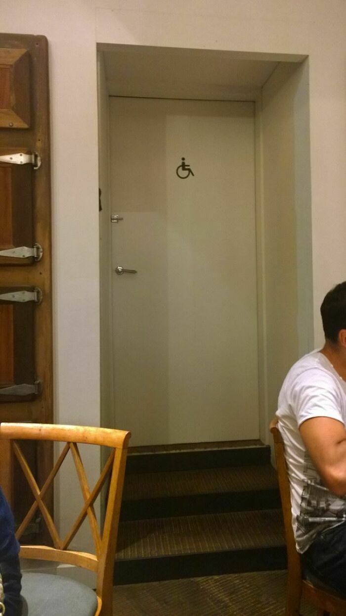 The Handicap Bathroom Please?... Oh, It's Up The Stairs