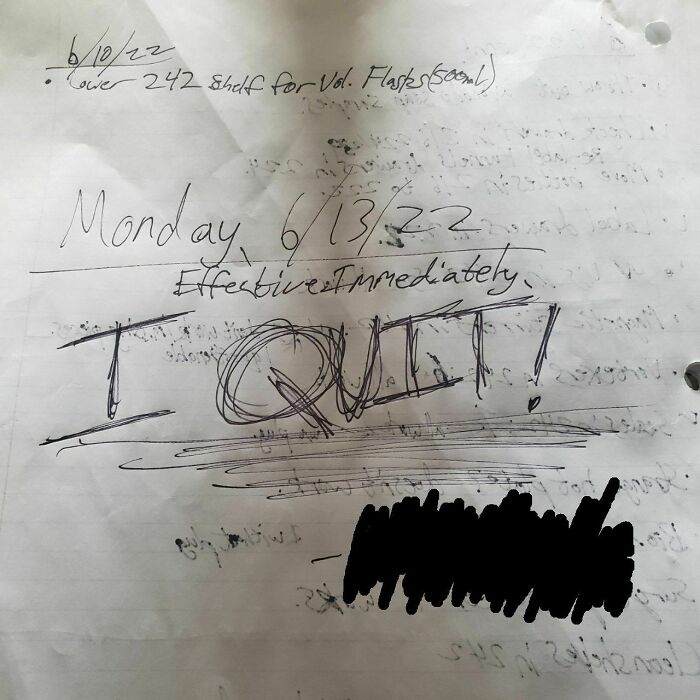 Quit My Job Today. Made Sure To Leave This In The Chemical Preparation Room They Had Me In Instead Of An Office