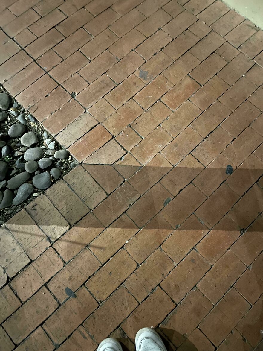 The Streetlight’s Shadow Aligns With The Brick Corner The Streetlight’s Shadow Aligns With The Brick Corner