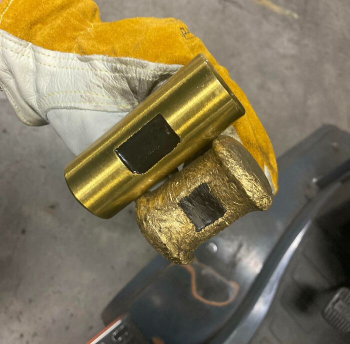Brass Hammer. 1 Year Of Use vs. Brand New