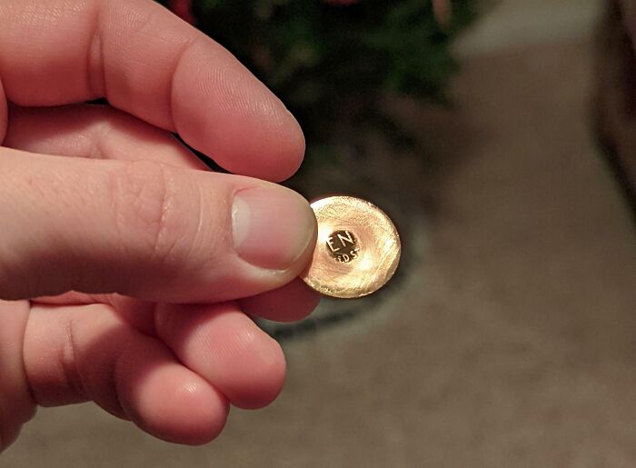 This Penny Was Stuck In A Crack Inside The Washer