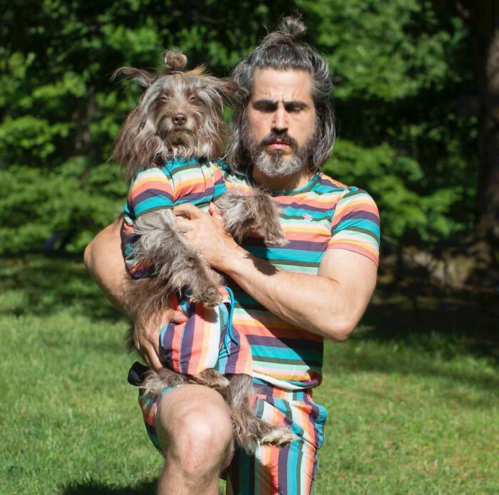 Man Dresses Puppy ‘Son’ In Matching Outfits, And Now It’s Hard To Say Who Is Who (50 New Pics)