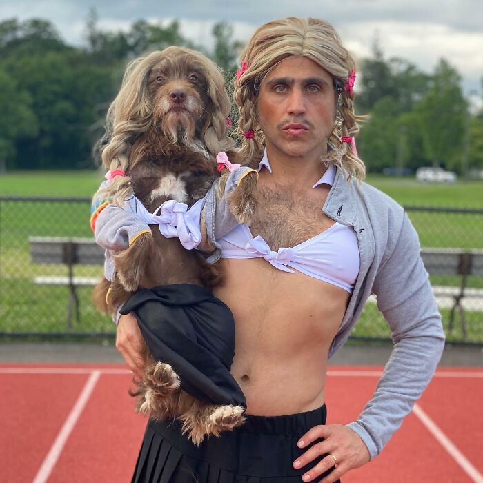 Man Dresses Puppy ‘Son’ In Matching Outfits, And Now It’s Hard To Say Who Is Who (50 New Pics)