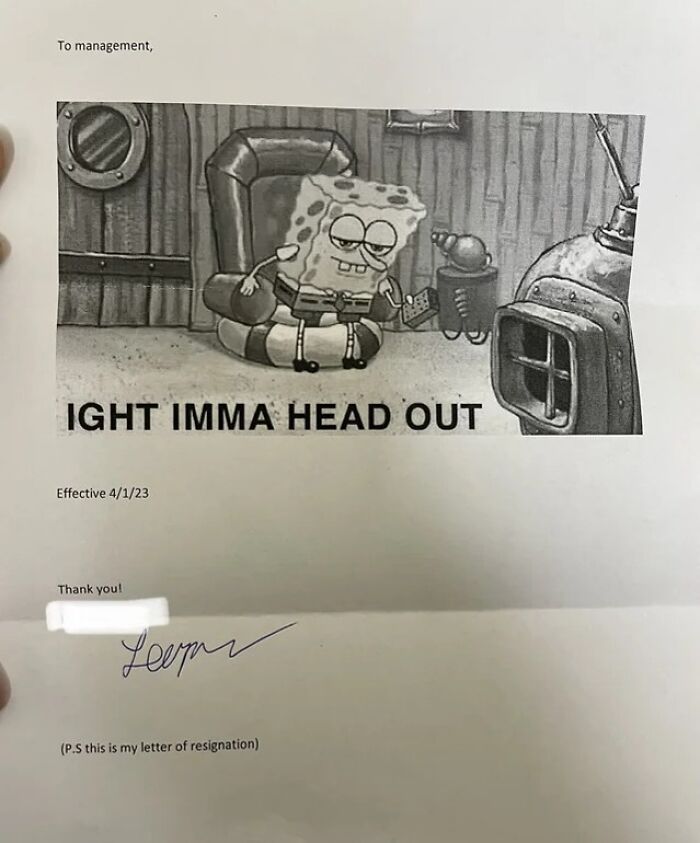 Letter Of Resignation