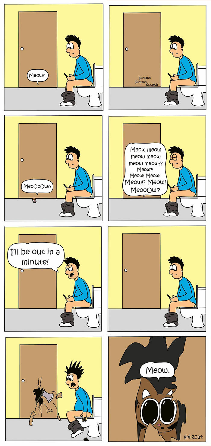 Artist’s New Hilarious Comics About Life With His Cat